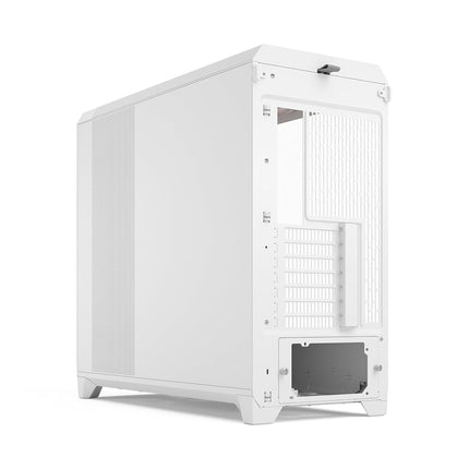 Fractal Design Meshify 3 XL Ambience Pro RGB White Tempered Glass Clear Tint - High Airflow PC Gaming Case -Advanced ARGB Gen 2 Ambient Lighting via Adjust Pro Hub-Three ARGB Momentum 14 Fans Included