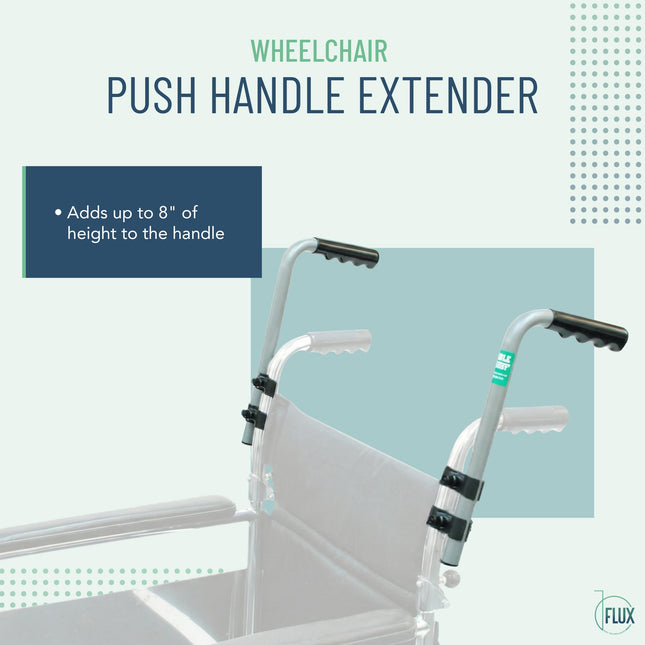 Push Wheelchair Handle Extender (300lbs Weight Capacity), Universal Accessories for Adults – Extendable & Adjustable Handle for Wheelchair & Strollers for Adults