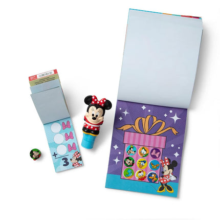 Melissa & Doug Sticker Wow!� Disney Minnie Mouse Bundle: 24-Page Activity Book, Refillable Sticker Stamper, Mini Pad, 500 Stickers, Arts and Crafts for Kids Ages 3+