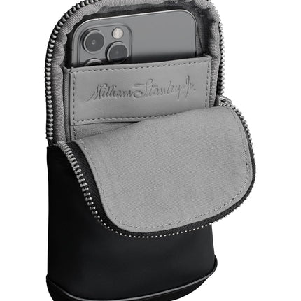 STANLEY Cross Bottle Essentials Case Midi | Phone, Wallet, Keys Holder for Water Bottle | Faux Leather Accessory Pouch for Carry All Strap | Tumbler Cup Accessories | BPA-Free | Black