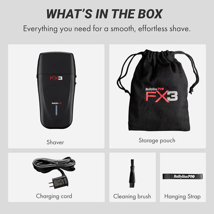 BaBylissPRO Barberology Double Foil Shaver FXX3SB FX3 Professional High-Speed Electric Shaver