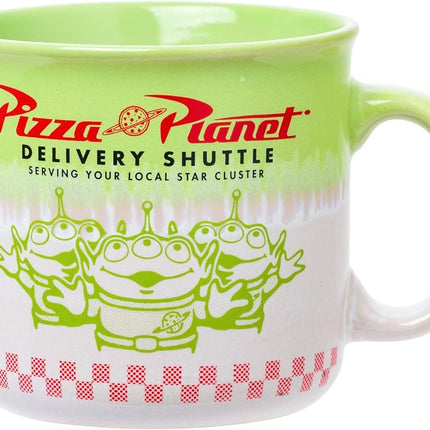 Silver Buffalo Disney Pixar Toy Story Pizza Planet Pizza is My World High Gloss Reactive Glaze Ceramic Camper Mug, 20 Ounces