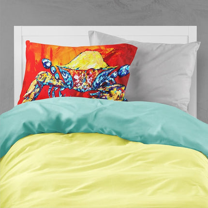 Caroline's Treasures MW1208PILLOWCASE Bring it on Crab in Red Fabric Standard Pillowcase, Standard, Multicolor