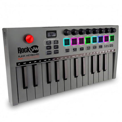 RockJam 25-Key Rechargeable USB MIDI Keyboard Cont