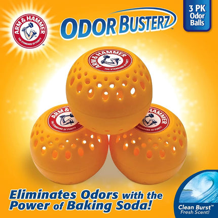 Arm & Hammer 48127 Odor Busterz Balls, 3 Pack, Orange