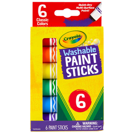 Crayola® Washable Paint Sticks, Assorted Colors, P