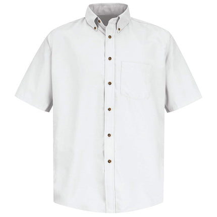 Red Kap Men's Size RK Poplin Dress Shirt, White, X-Large/Tall