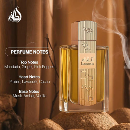 Lattafa Angham Eau de Parfum Spray for Unisex, 3.4 Ounce
