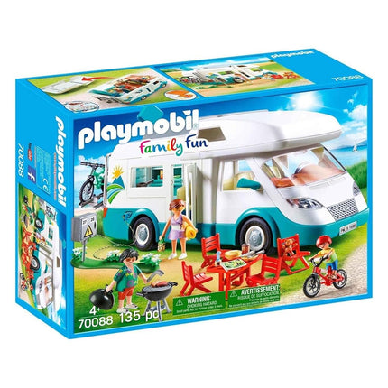 Playmobil 70088 Family Camper 135 Pieces Camping Playset for Ages 4+