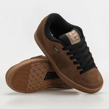 Etnies Kingpin - Classic Skate Heritage Fashion Style with on-Trend Puffy Look, Reinforced Cupsole - Brown/Warm Grey/Gum - 4