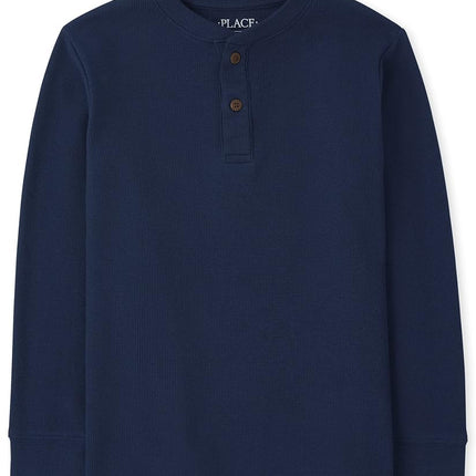 Camiseta térmica Henley de manga larga para niño The Children's Place, Tidal, X-Small
