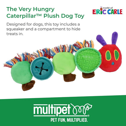 Multipet Eric Carle Very Hungry Caterpillar 14" Treat Plush Dog Toy