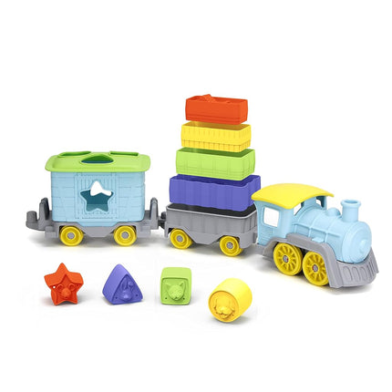 Green Toys Stack & Sort Train, Stacking Toys, Shap