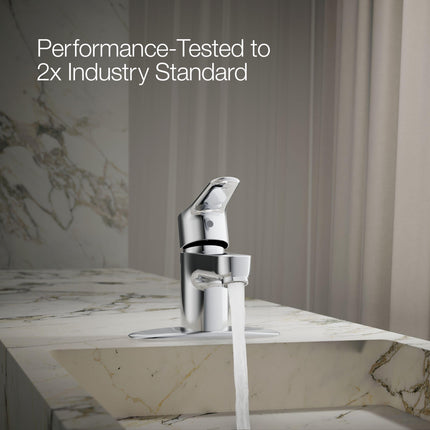 Kohler 16027-4-CP July Single Handle Bathroom Sink Faucet, Polished Chrome