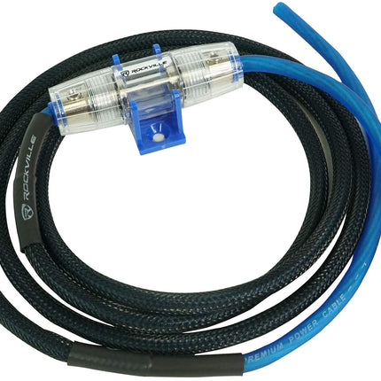 Rockville RWK8ATV 8 AWG OFC Copper Amp Installation Wire Kit, True-Spec, Flexible, Durable, for RZR/ATV/UTV Audio Systems