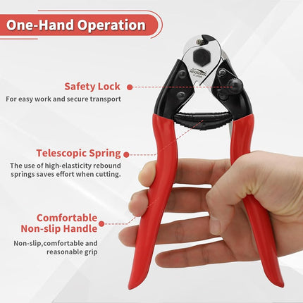 HOUSERAN 8 Inch Cable Cutters Heavy Duty, Seal Cutter for Truck Driver