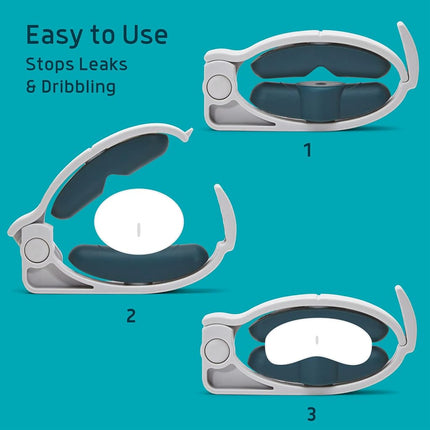 Lunderg Freedom Clamp by - with Innovative Pro-Hinge for Top-Down Pressure & 5 Different Fittings - Totally Customizable Penile Clamp for Incontinence - Mens Incontinence Products