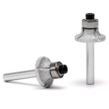 ILOVETOOL Brazed Diamond Radius Bits 1/4 Head Bullnose Profile Wheel 1/4 Shank for Granite Stone