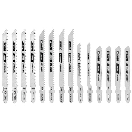 DEWALT Jigsaw Blades Set with Case, T-Shank, 14-Piece (DW3742C)