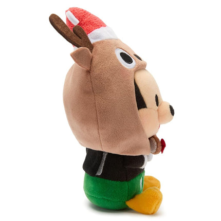 Disney Store Official Mini Mix-Its Plushies – Mickey Mouse Holiday - Cute Stuffed Animals - Mix & Match Detachable Hats - Hook and Loop Strap - Plush Toys for Kids and Collectors, 7 Inch
