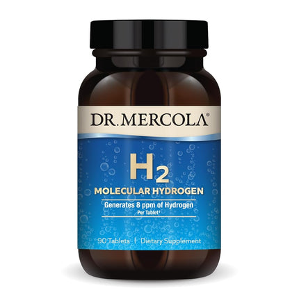 Complément Alimentaire Hydrogène Moléculaire H2 du Dr Mercola, 30 Portions (30 Comprimés), Sans OGM, Sans Gluten, Sans Soja