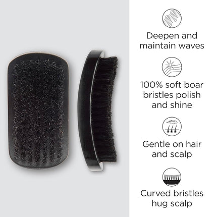 Diane Curved, Boar Military Brush D1002, Soft Bristles