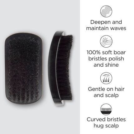 Diane Curved, Boar Military Brush D1002, Soft Bristles
