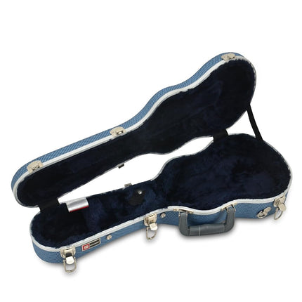 Étui rigide Crossrock pour ukulélé, convient aux ukulélés de concert, étui rigide moulé en ABS super léger en bleu (CRA860CUBL)