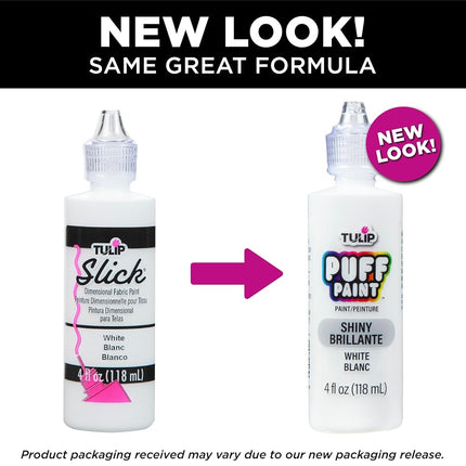 Tulip Fabric Paint, 4 Fl Oz (Pack of 1), Slick White