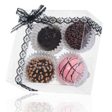 RomanticBaking - 100 Clear Cookie Boxes 4" x 4" x 