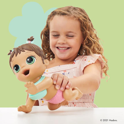 Baby Alive Lil' Snacks Doll - Eats & Poops, Snack-Themed 8-Inch Baby Doll, Brown Hair, Ages 3+