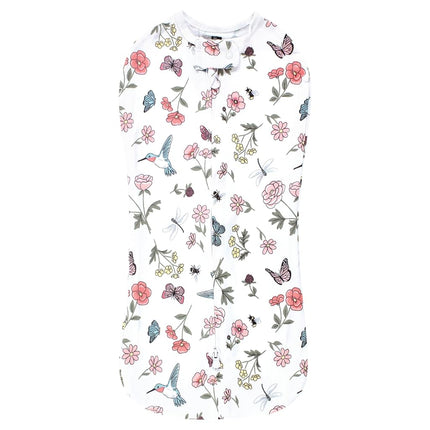 Hudson Baby Infant Girl Sleep Pod, Hummingbird Garden, 0-2 Months
