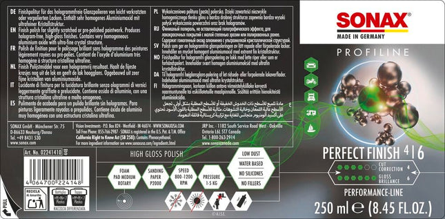 SONAX PROFILINE PerfectFinish (250 ml)
