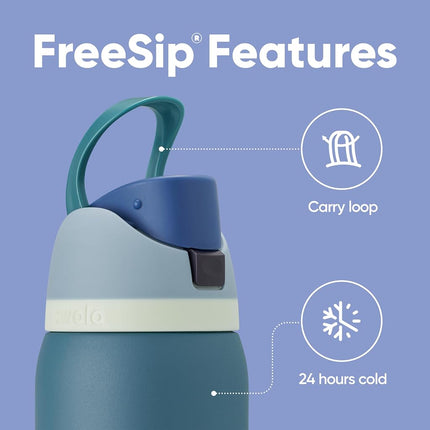 Owala FreeSip Insulated Stainless Steel Water Bottle, 945ml, Denim