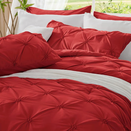 BEDELITE King Comforter Set Rose Red,Lightweight & Soft Comforter