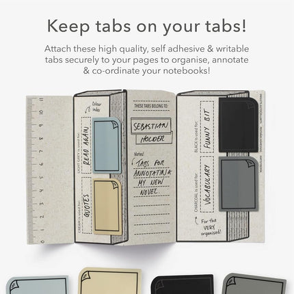 IF Bookaroo Sticky Tabs - Mono,White