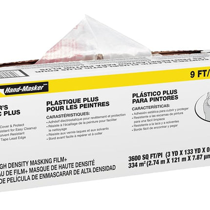 Scotch Painter's Tape MFB-9 Hand-Masker Painter's Plastic Plus, Clear, 9 ft x 400 ft