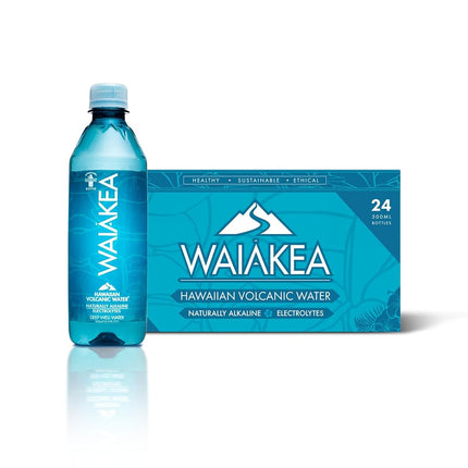 Waiakea Hawaiian Volcanic Alkaline Water 500mL (Pack of 24)