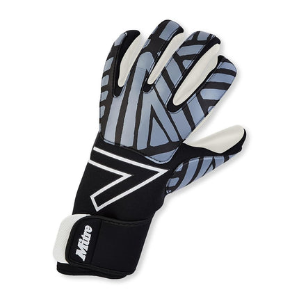 Mitre Impel Goalkeeper Gloves | Shock Absorption | Extra Grip, Black/Grey, Size 10