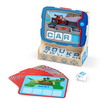 Melissa & Doug PAW Patrol Wooden See & Spell Pup Pad Game | Wooden Toy | Educational Play | Developmental Toy for Kids | 4 and Above | Gift for Boys or Girls