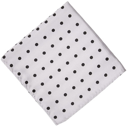 Stacy Adams Men's Satin Dot Tie Set, Silver, One Size