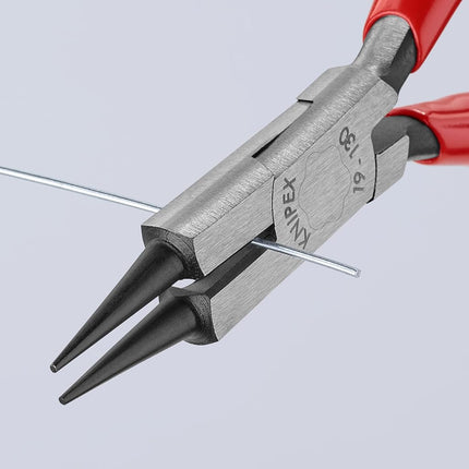 Knipex 19 01 130 Jewellery Round Nose Plier with Cutting Edge, 32 mm Jaw Length