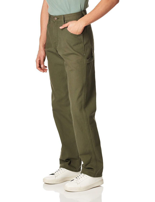 Pantalón Dickies de Pato de Ajuste Relajado para Hombre, Tallas Grandes, Musgo, 48x32