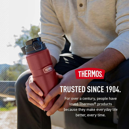 Thermos Stainless King 24 Ounce Drink Bottle, Stainless Steel, SK4000STTRI4
