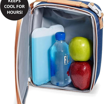Fit + Fresh XL Cool Coolers Freezer Slim Ice Pack for Lunch Box, Coolers, Beach Bags and Picnic Baskets, Multi-Colored, 4 pack, Extra Large