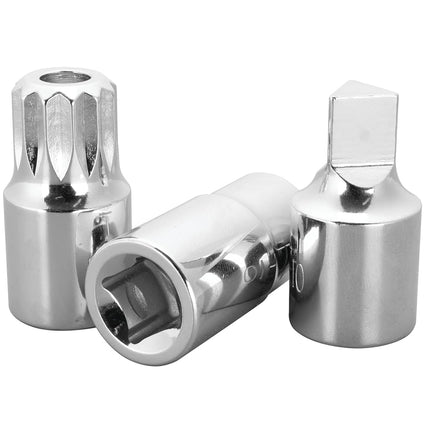 Performance Tool W54287 15-Piece Drain Plug Socket Set With 11mm & 13mm Square Drive For Subaru Differentials, Silver