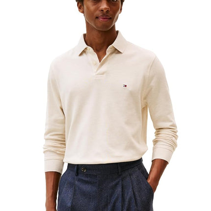 Tommy Hilfiger Men's Long Sleeve Polo Shirts in Re