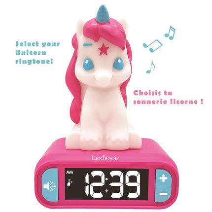 LEXIBOOK, Unicorn Nightlight Alarm Clock, RL800UNI
