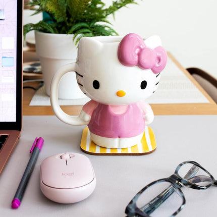Sanrio Hello Kitty 3D Sculpted Ceramic Mug | BPA-Free Coffee Cup For Espresso, Caffeine, Cocoa