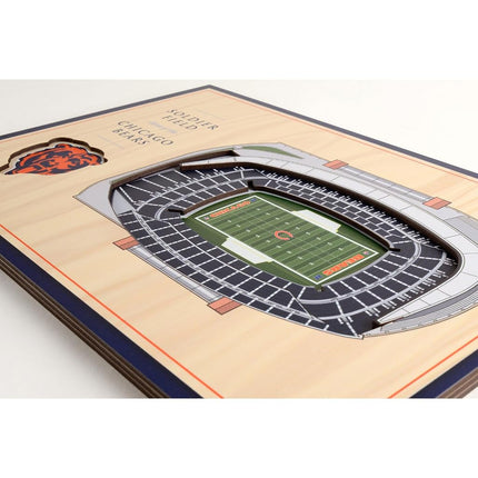 YouTheFan NFL Chicago Bears Maquette de stade 3D pour bureau - Soldier Field